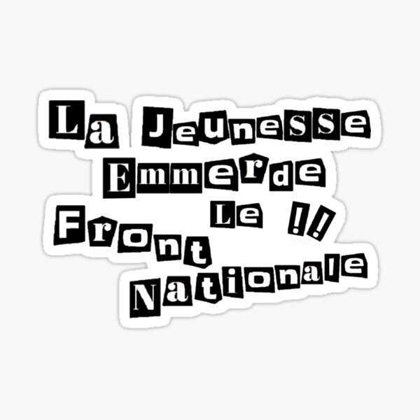 Vista previa del artículo con la obra «“La juventud se folla al Frente Nacional” de Bérurier Noir alias “Porcherie”», diseñado y vendido por Eskiel01.