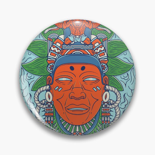 Item preview, Aztec mask illustration designed and sold by Ryan Paul Ragnni.