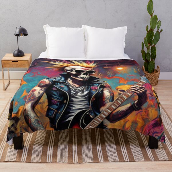 Item preview, Skeleton Rocker Vintage Abstract Graffiti designed and sold by TheDarkWardrobe.