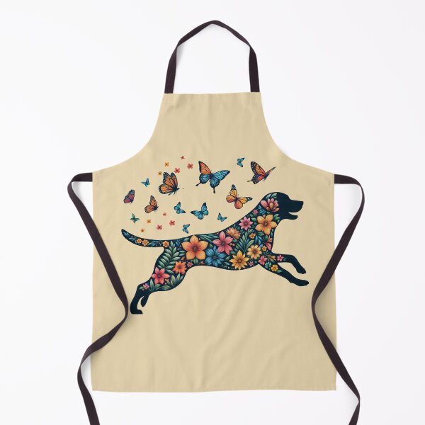 Item preview, Labrador retriever runner silhouette and colorful tropical flowers, labrador retriever lovers, gift for golden retriever lovers designed and sold by Collagedream.