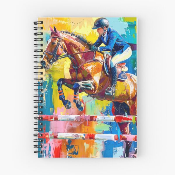 Item preview, Abstract horse rider jumping fence Active Outdoors Inspired Art designed and sold by CDC40.