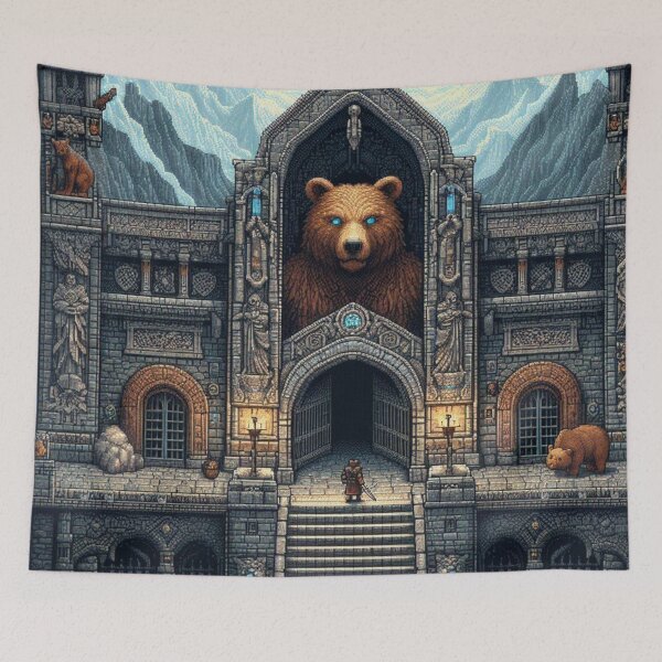Item preview, Skyrim The Grizzly Bear Dungeon Pixel Art designed and sold by Jake-Carter0.