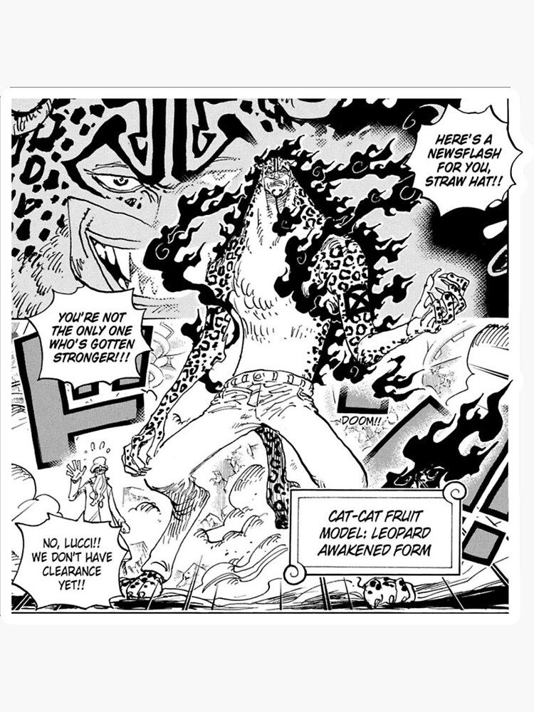 Egghead Lucci One Piece Manga Panel Sticker