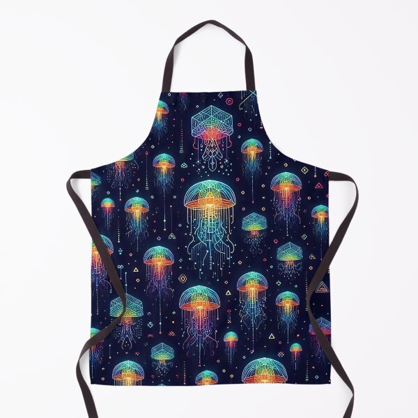 Item preview, Bioluminescent Rainbow Jellyfish Pattern designed and sold by asbno19.