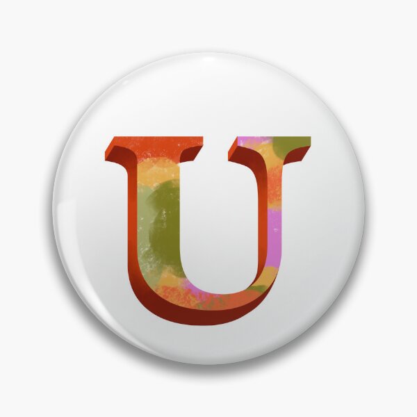 Item preview, Vibrant U Monogram designed and sold by PaperRies.