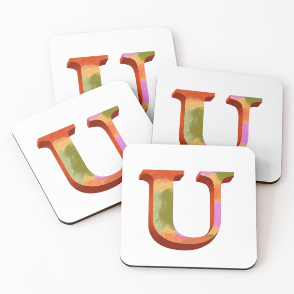 Item preview, Vibrant U Monogram designed and sold by PaperRies.