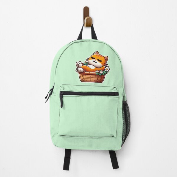 Item preview, Orange Cat sleep in flower basket designed and sold by Magicari.