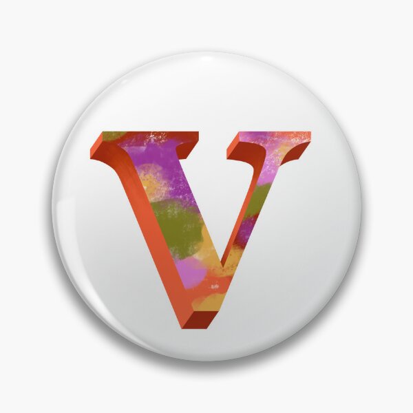 Item preview, Vibrant V Monogram designed and sold by PaperRies.