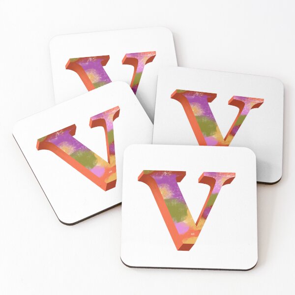 Item preview, Vibrant V Monogram designed and sold by PaperRies.