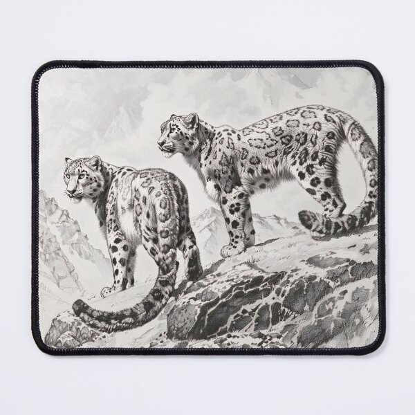 Item preview, Black and White Snow Leopard  designed and sold by Pencil-Art.