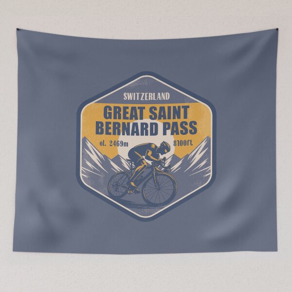 Item preview, Great St Bernard Pass Switzerland Cycling Mountain Design designed and sold by CynthiaGraphics.