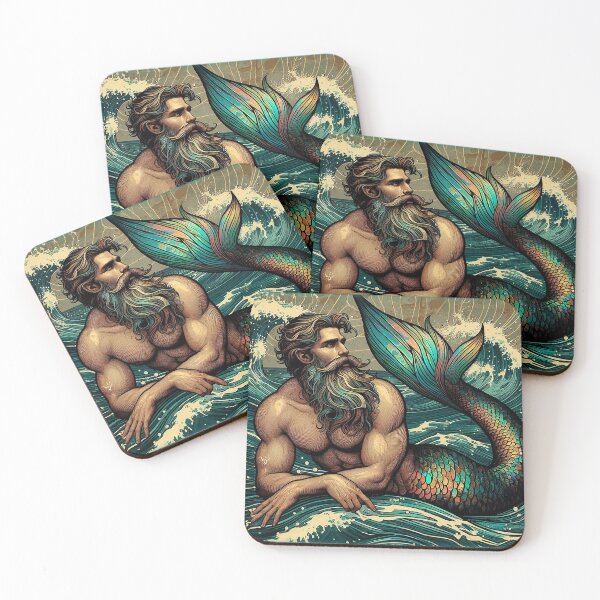 Item preview, iridescent merman designed and sold by Foxlindesigns.
