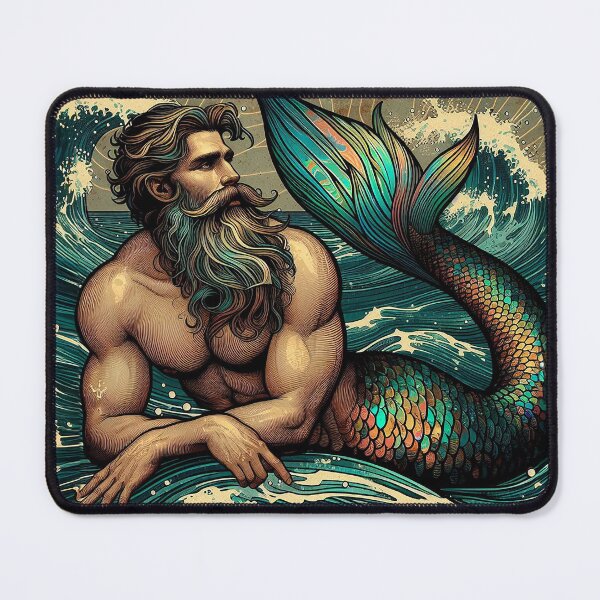 Item preview, iridescent merman designed and sold by Foxlindesigns.