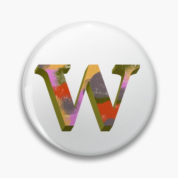 Item preview, Vibrant W Monogram designed and sold by PaperRies.