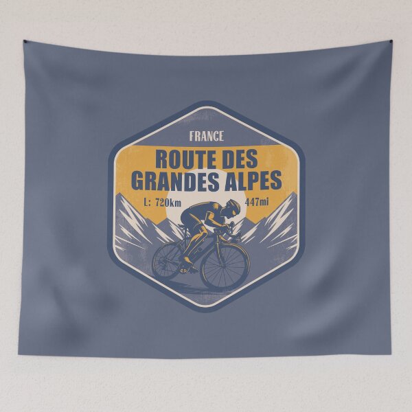 Item preview, Route des Grandes Alpes France Cycling Mountain Design designed and sold by CynthiaGraphics.