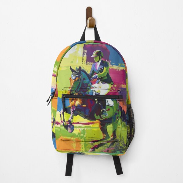 Item preview, Abstract horse rider cross country Active Outdoors Inspired Art designed and sold by CDC40.