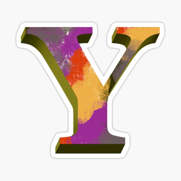 Item preview, Vibrant Y Monogram designed and sold by PaperRies.