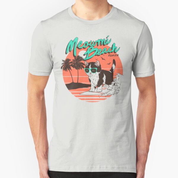Meowmi Beach Slim Fit T-Shirt