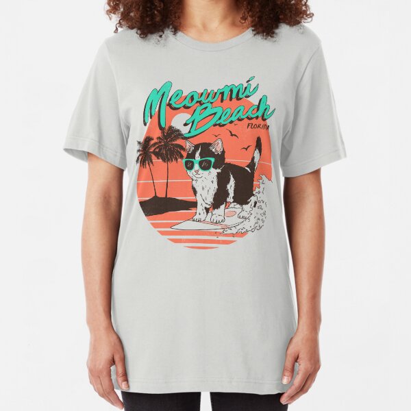 Meowmi Beach Slim Fit T-Shirt