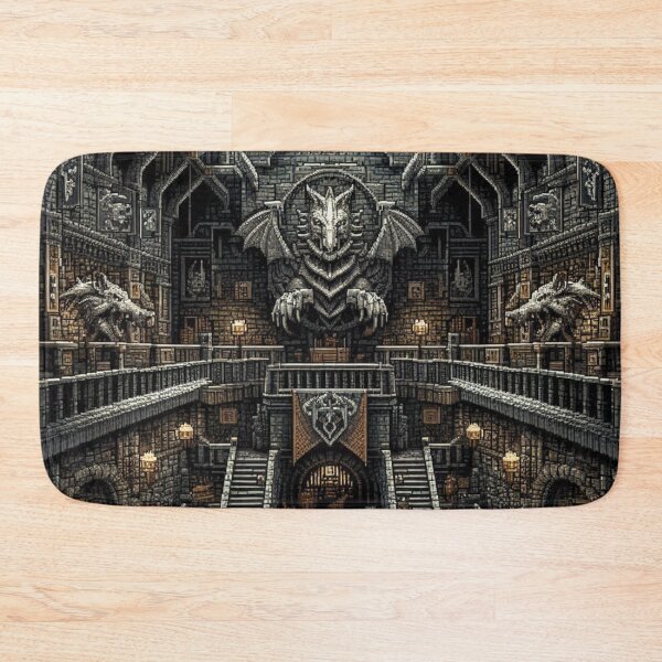 Item preview, Skyrim Dragon Wall Engravings Pixel Art designed and sold by Jake-Carter0.
