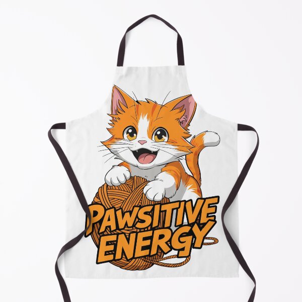 Item preview, Pawsitive Energy Cute Cat Design designed and sold by Quirky Shirts.