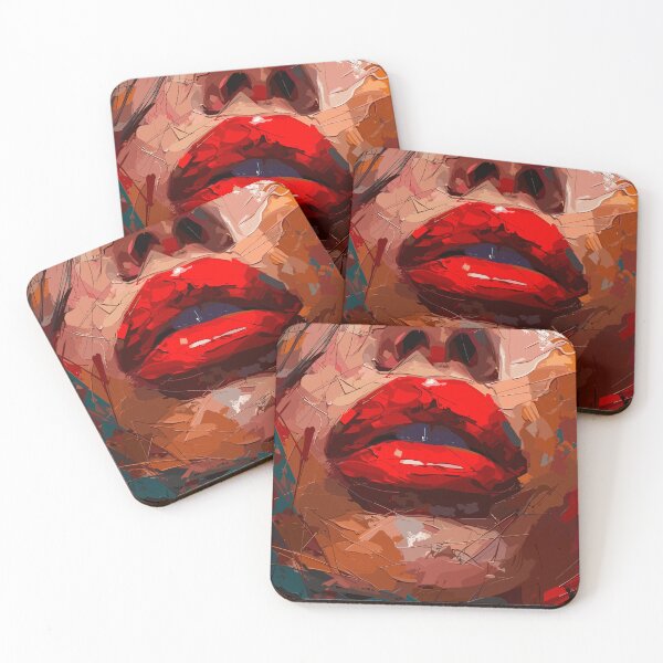 Item preview, painting of a woman with a red lipstick  designed and sold by Teemajestic.