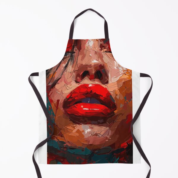 Item preview, painting of a woman with a red lipstick designed and sold by Teemajestic.