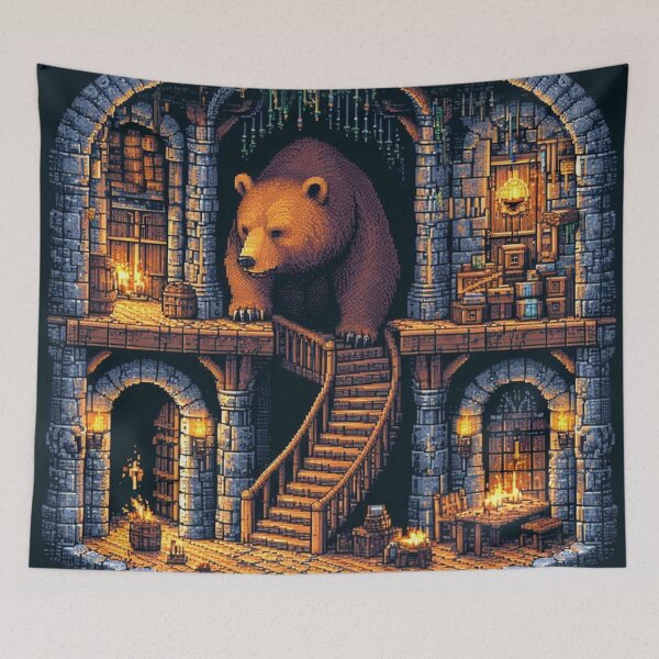 Item preview, The Grizzly Bears Home Pixel Art designed and sold by Jake-Carter0.