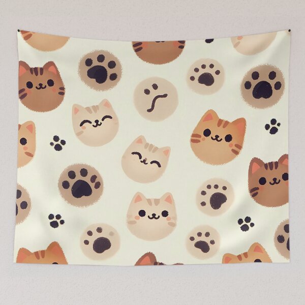 Item preview,  Cute Cat Paws Seamless Pattern designed and sold by asbno19.