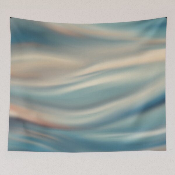 Item preview, Abstract Ocean Waves Blue Orange Water Design 334 designed and sold by artbylucie.