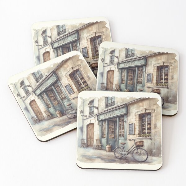 Item preview, Old World French Bakery Watercolor Painting designed and sold by digital-savant.