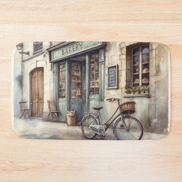 Item preview, Old World French Bakery Watercolor Painting designed and sold by digital-savant.