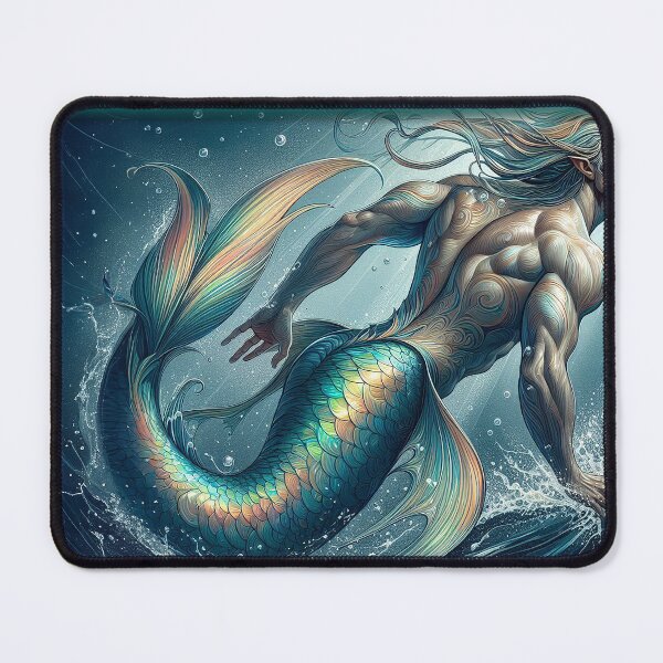 Item preview, beardless pastel merman designed and sold by Foxlindesigns.
