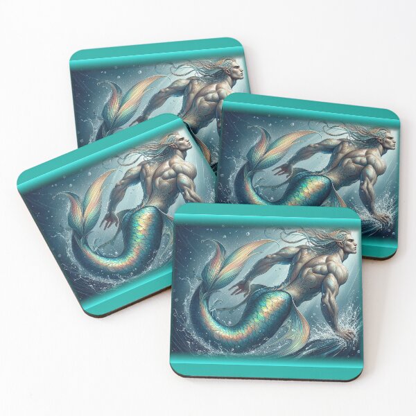 Item preview, beardless pastel merman designed and sold by Foxlindesigns.