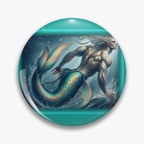 Item preview, beardless pastel merman designed and sold by Foxlindesigns.