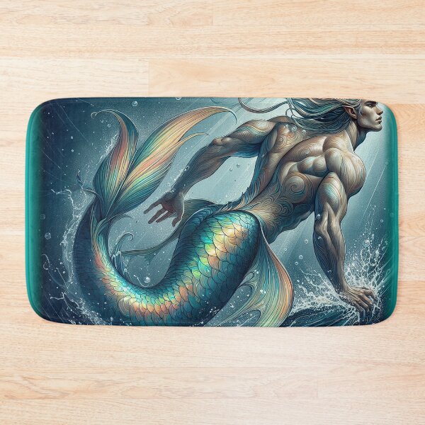 Item preview, beardless pastel merman designed and sold by Foxlindesigns.