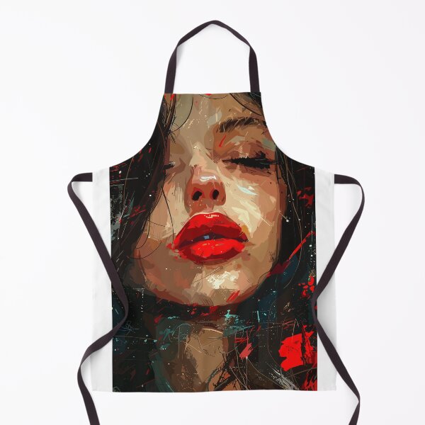 Item preview, painting of a woman with a red lipstick designed and sold by Teemajestic.