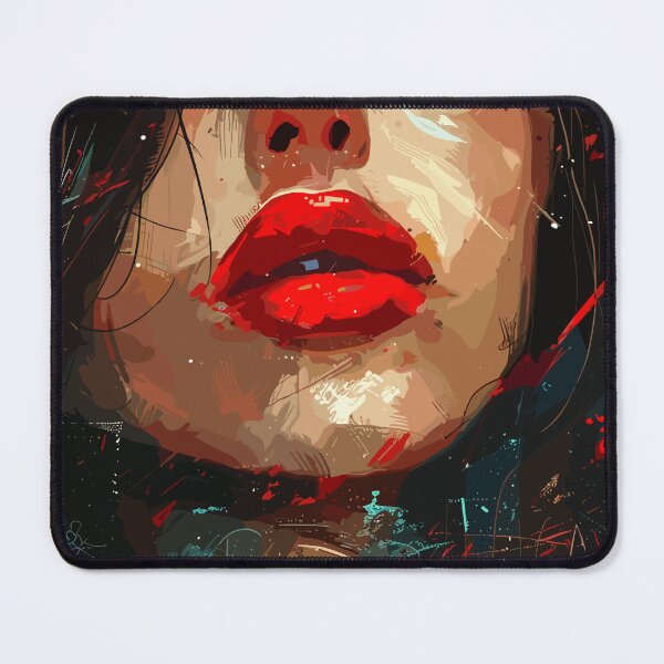 Item preview,  painting of a woman with a red lipstick  designed and sold by Teemajestic.