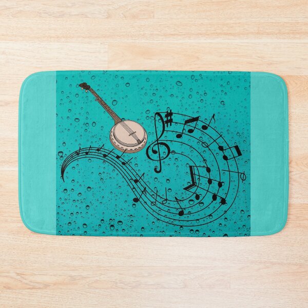 Item preview, The Banjo On Raindrops & Turquoise designed and sold by BrightrDayMusicArt.