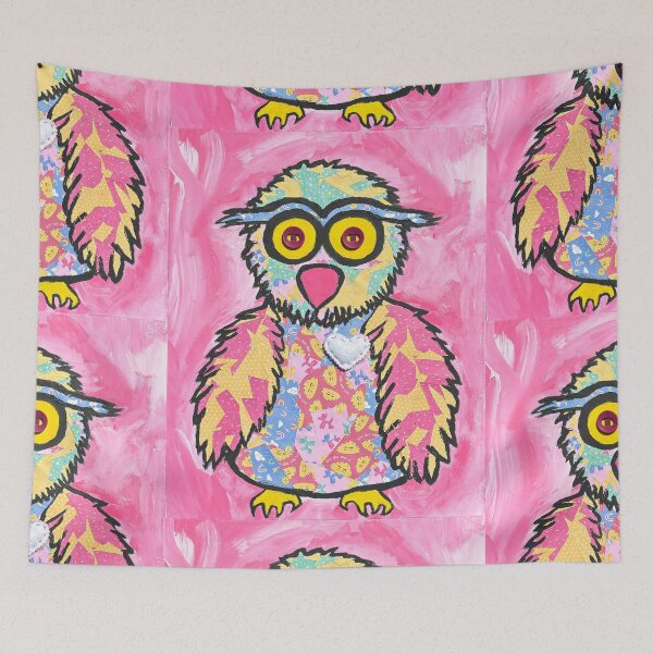 Item preview, Owl that looks like a Furby designed and sold by BleedStainArt.