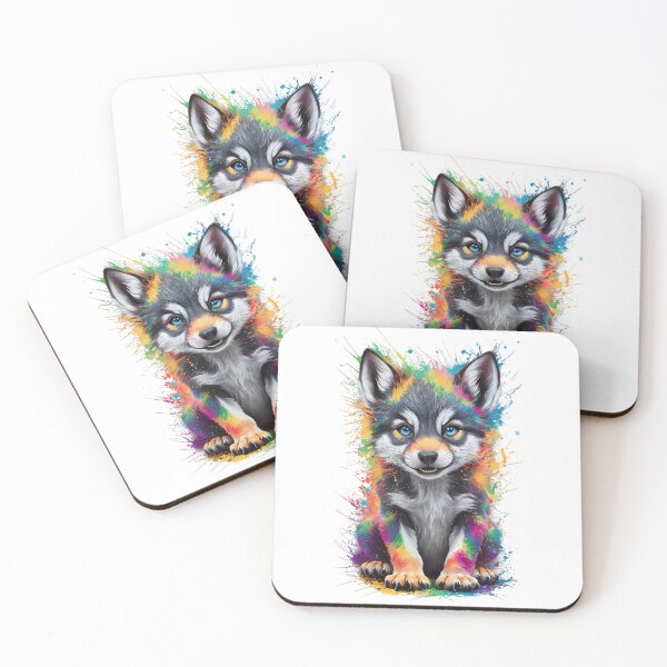 Item preview,  Cute Rainbow Puppy - Watercolor Explosion of Colors designed and sold by BajoTShop.