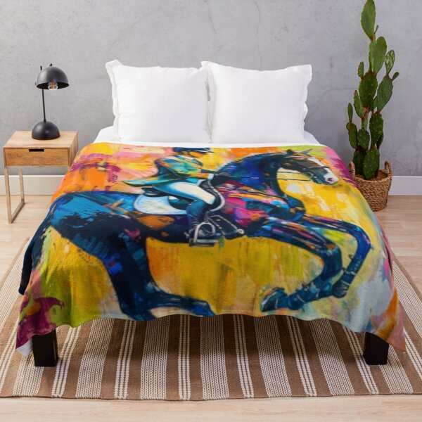 Item preview, Abstract horse rider performing dressage Active Outdoors Inspired Art designed and sold by CDC40.