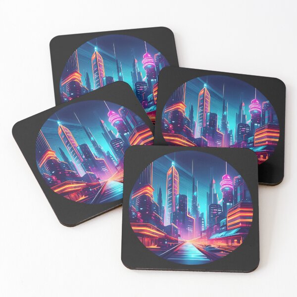 Artikelvorschau, Electric Dreams: Cyberpunk-Stadtnächte entworfen und verkauft von AI-Only Creations.