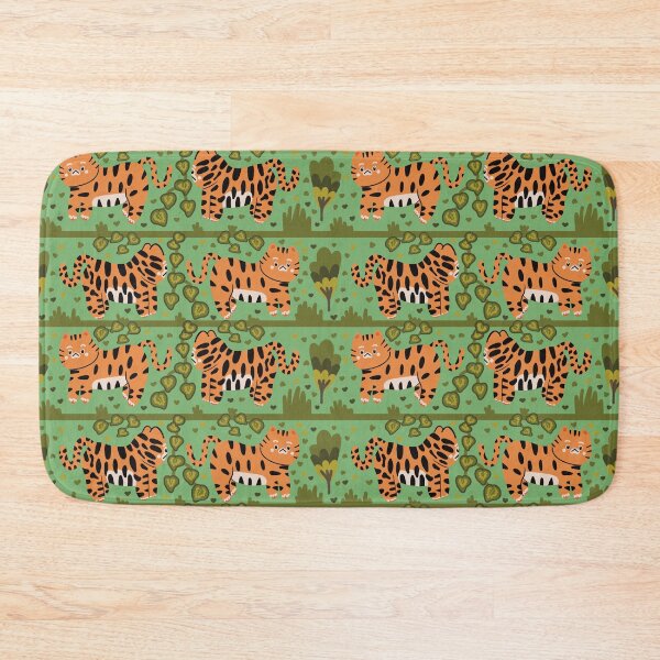 Item preview, Cute Tiger and Plant Pattern designed and sold by Catphonesoup.