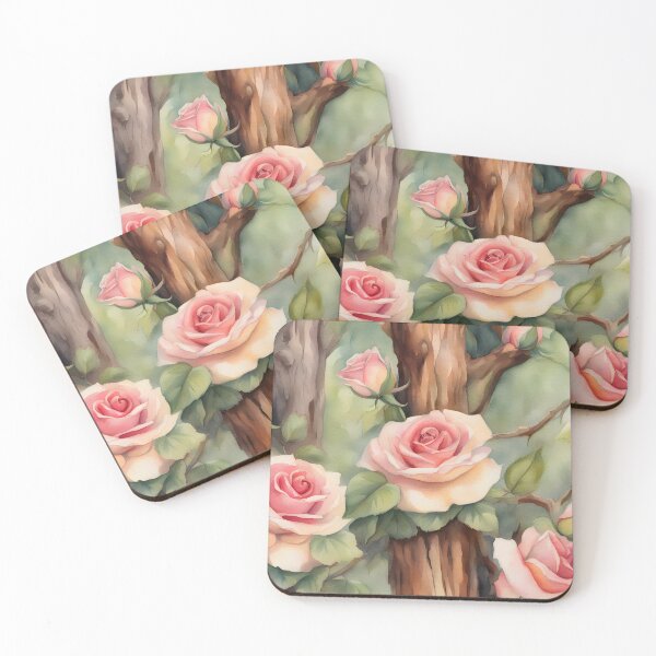 Item preview, Pink Roses Climbing a Tree designed and sold by CalmnessbyChoice.