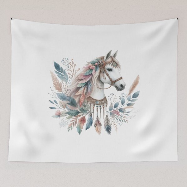Item preview, Boho Horse Design Freyjas Favor Freyjugripur Norse Mythology designed and sold by dcohea.