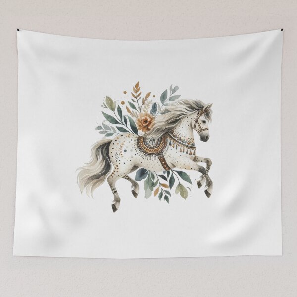 Item preview, Boho Horse Design Freyjas Favor Freyjugripur Norse Mythology designed and sold by dcohea.