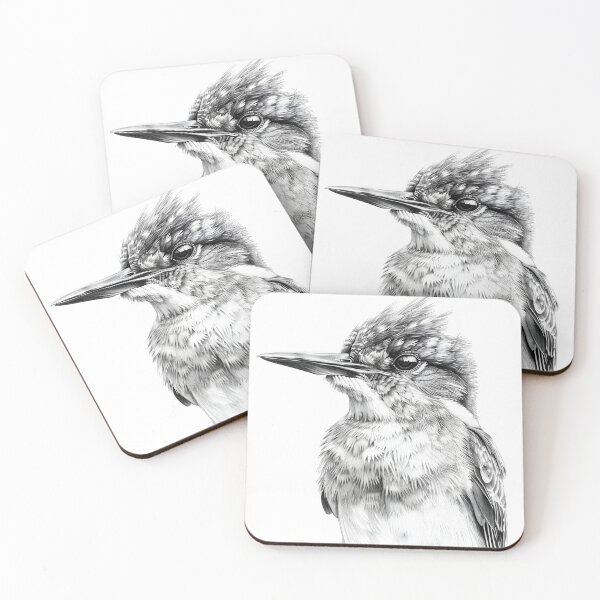 Item preview, Black and White Bird Pencil Drawing designed and sold by Pencil-Art.