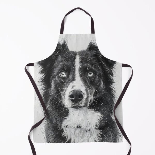 Item preview, Black and white australian shepherd pencil drawing designed and sold by Pencil-Art.