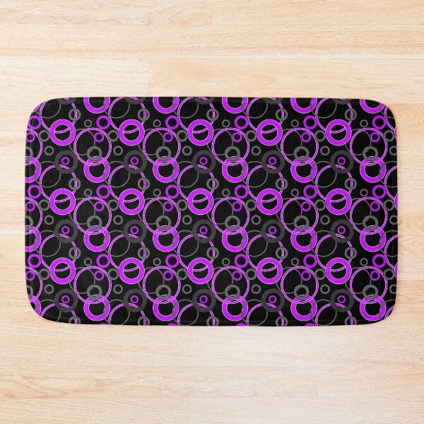 Item preview, Pattern in black, grey and violet colors circles and rings designed and sold by fuzzyfox.
